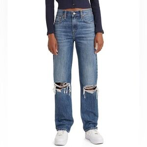Levi’s Low Pro Straight Blue Ripped Jeans